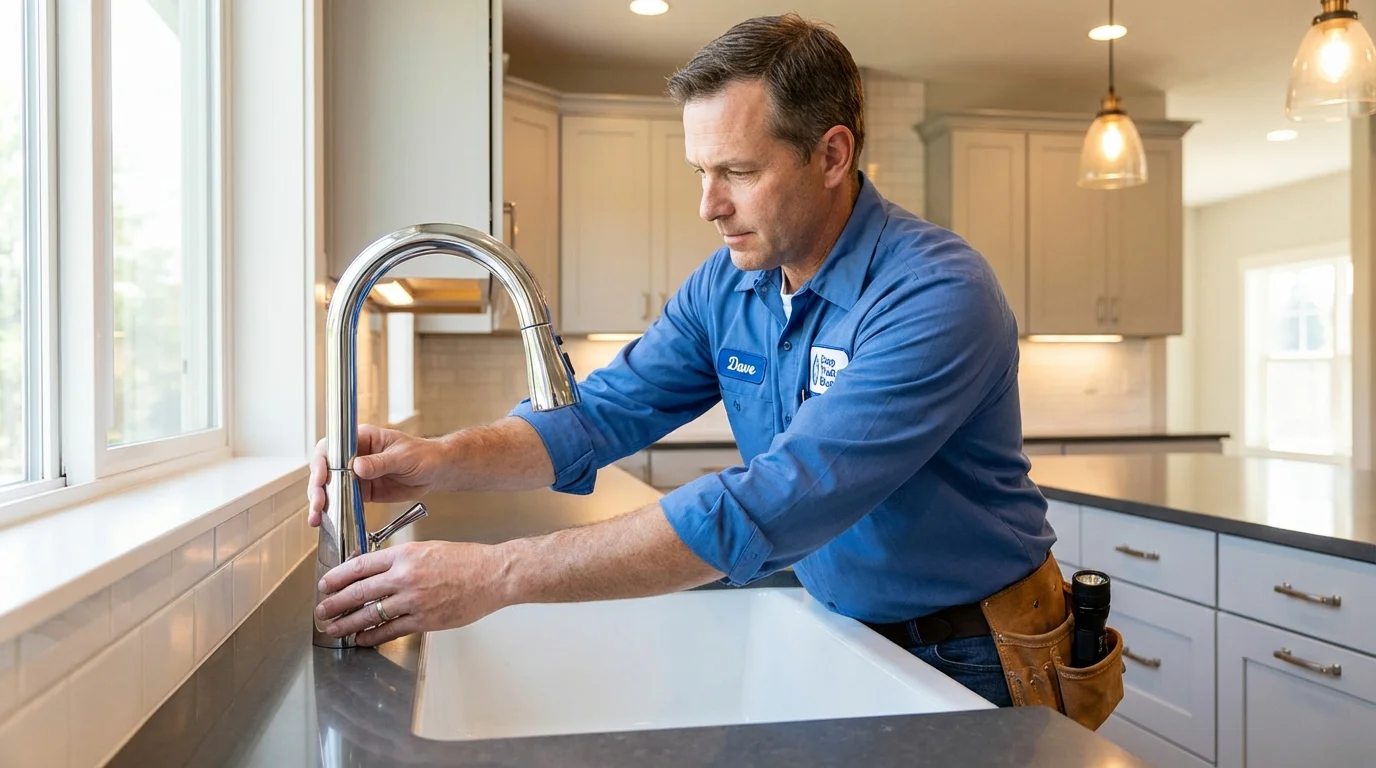 Kitchen faucet installation by Johns Plumbing LLC in Choteau